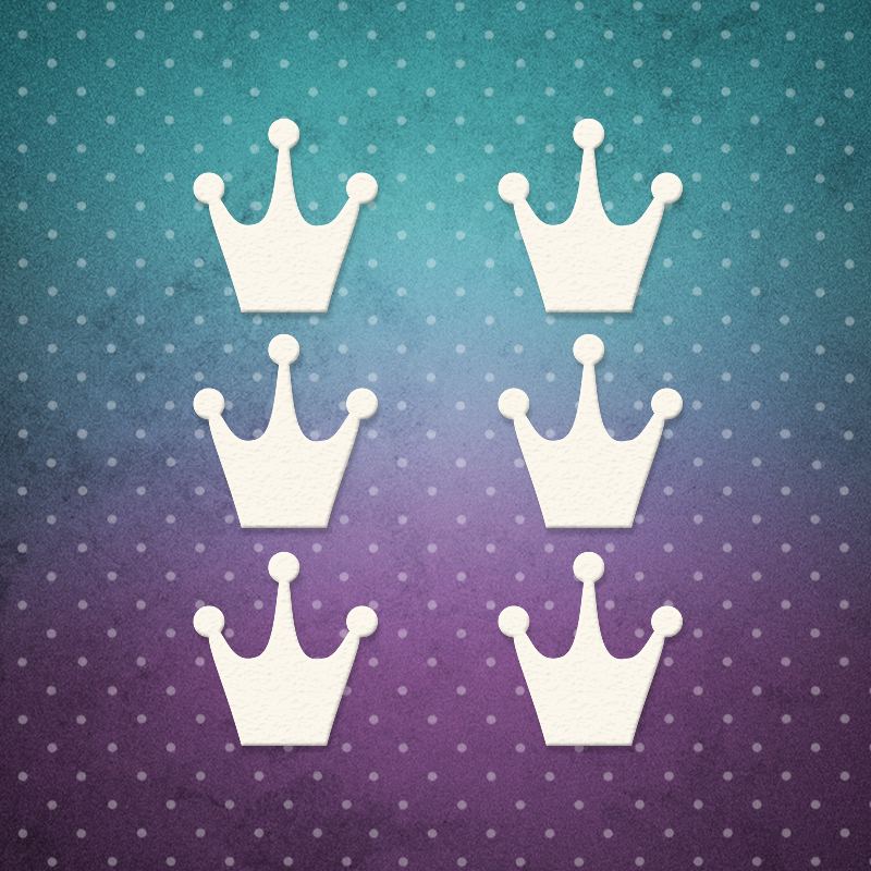 Чіпборд набір, Корона 5, однією 1,5x1,5 см, 6 шт, Lana Odis