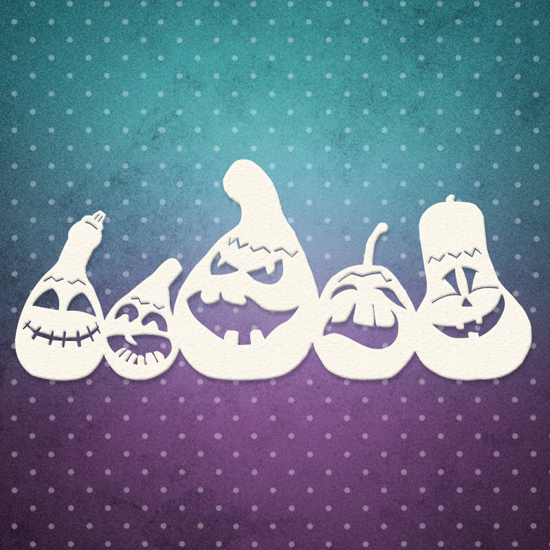 Чипборд бордюр, Забавные тыквы, 5,1x11,2 см, 1 шт, Lana Odis