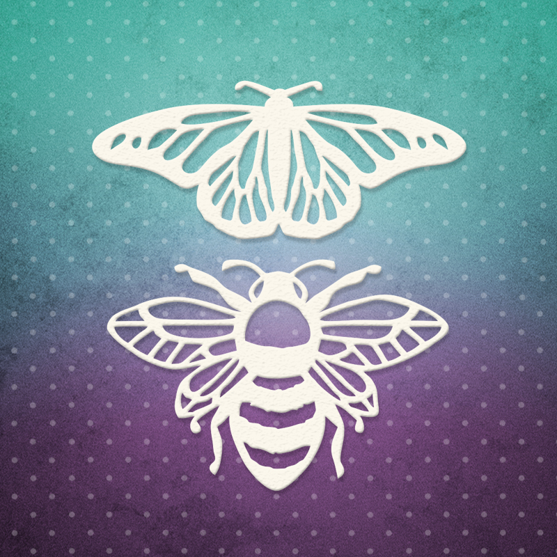 Чіпборд набір, Джміль і метелик, набору 6,5x7 см, 1 шт, Lana Odis