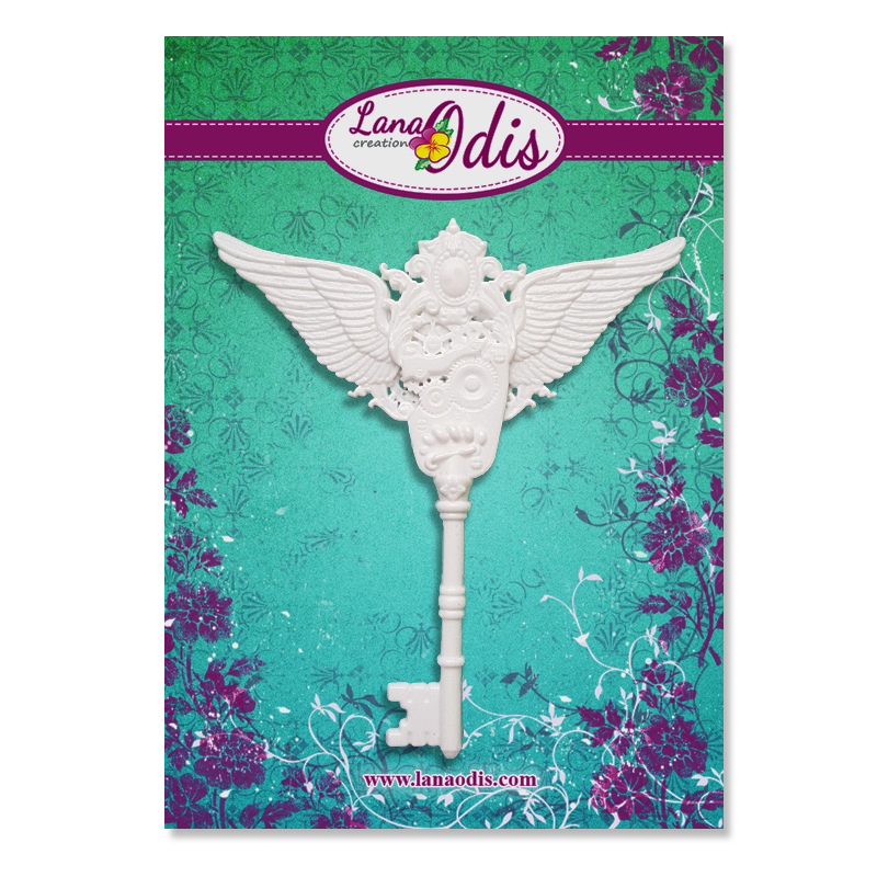 Декоративная фигурка, Ключ с крыльями, 60x68 мм, 1 шт, Lana Odis