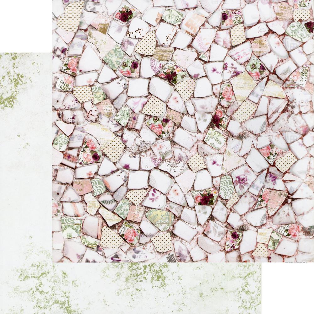 Лист двостороннього скраппаперу з фольгуванням Pretty Mosaic - Pretty Mosaic, Prima