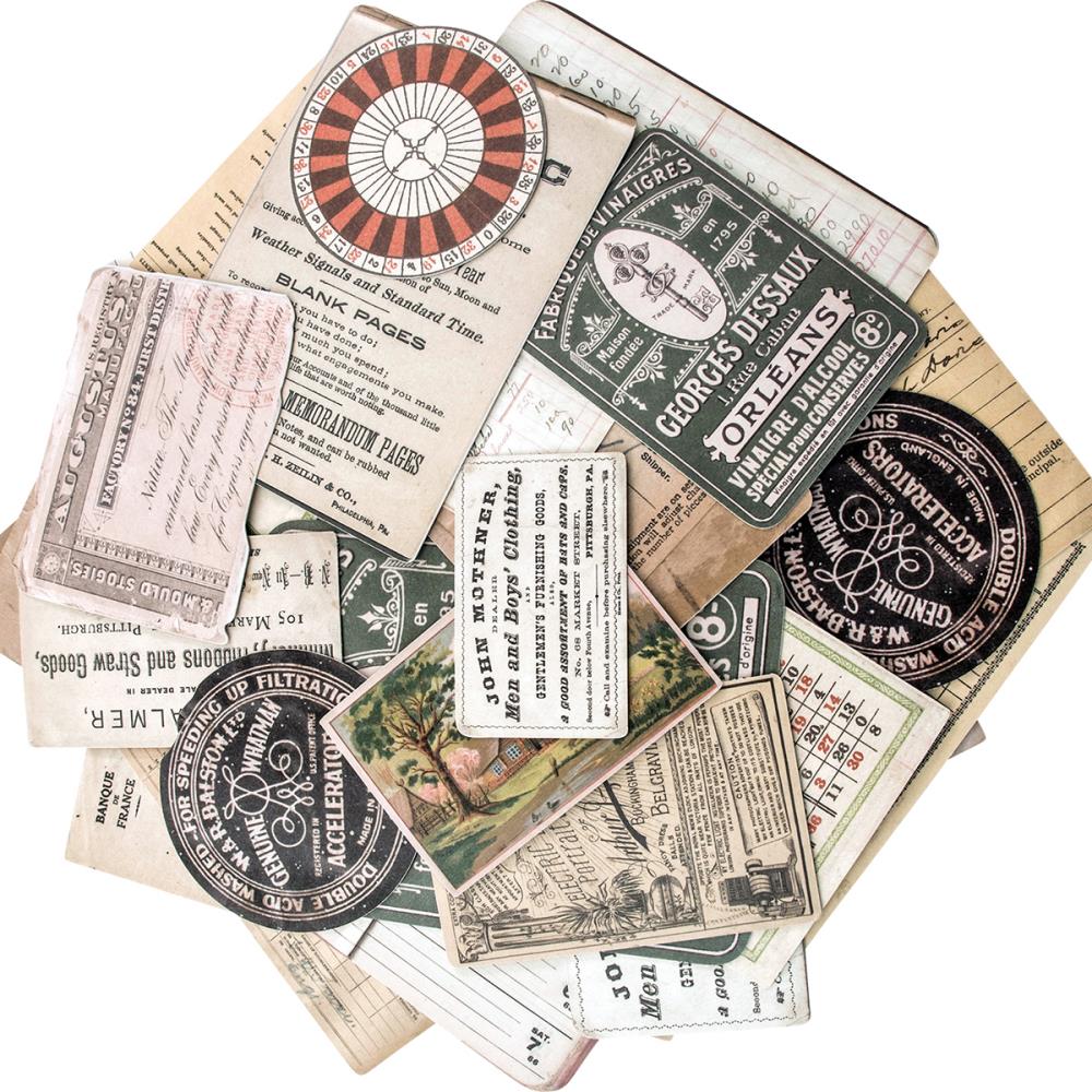 Набір вирубування - карток для скрапбукінгу Idea Ology Layers Cards, 33 шт., Tim Holtz