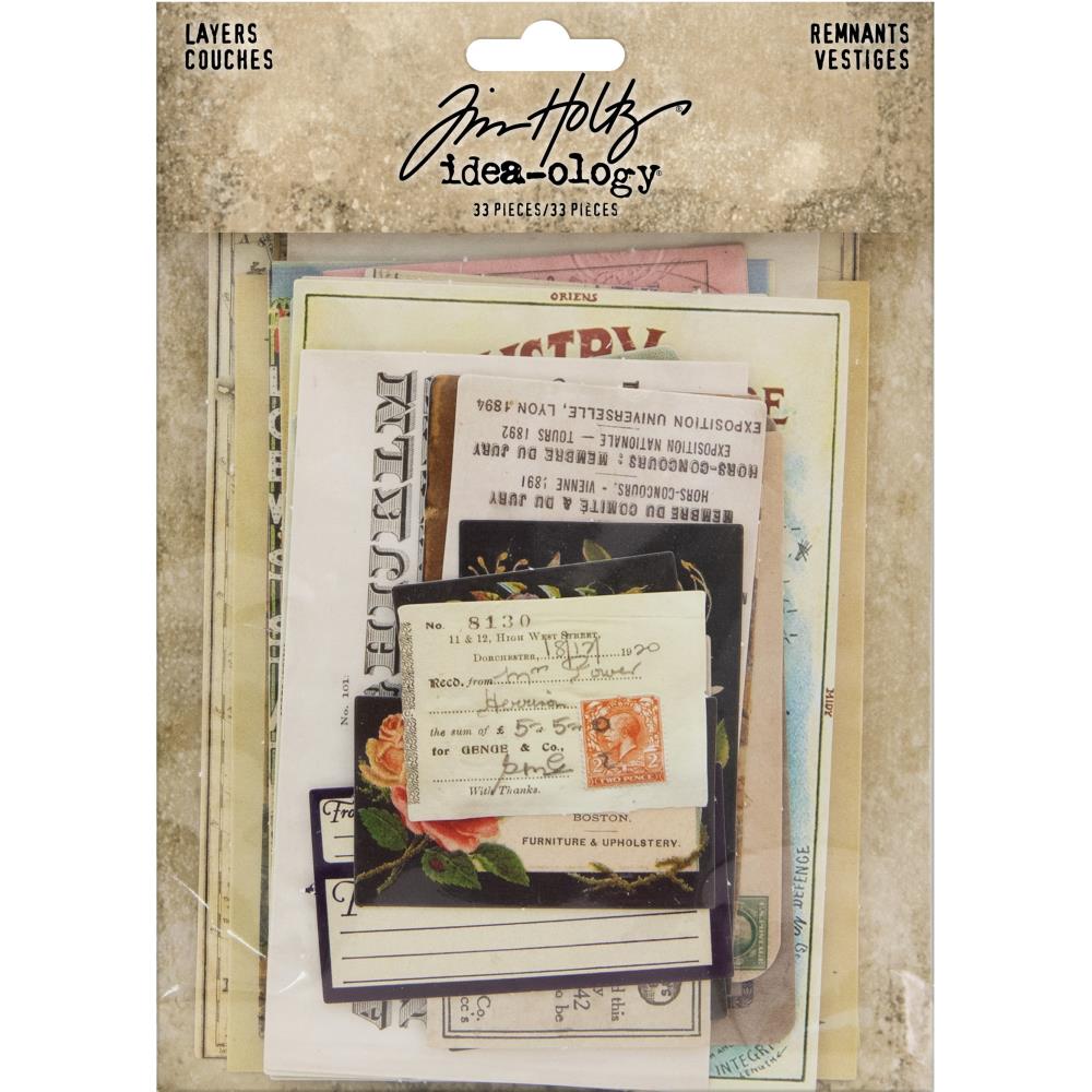 Набір вирубування для скрапбукінгу Layers Remnants, 33 шт., Tim Holtz