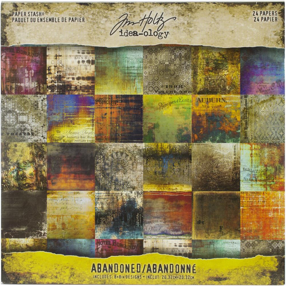 Набір паперу для скрапбукінгу Abandoned, 24 аркуші, 20х20 см, Tim Holtz