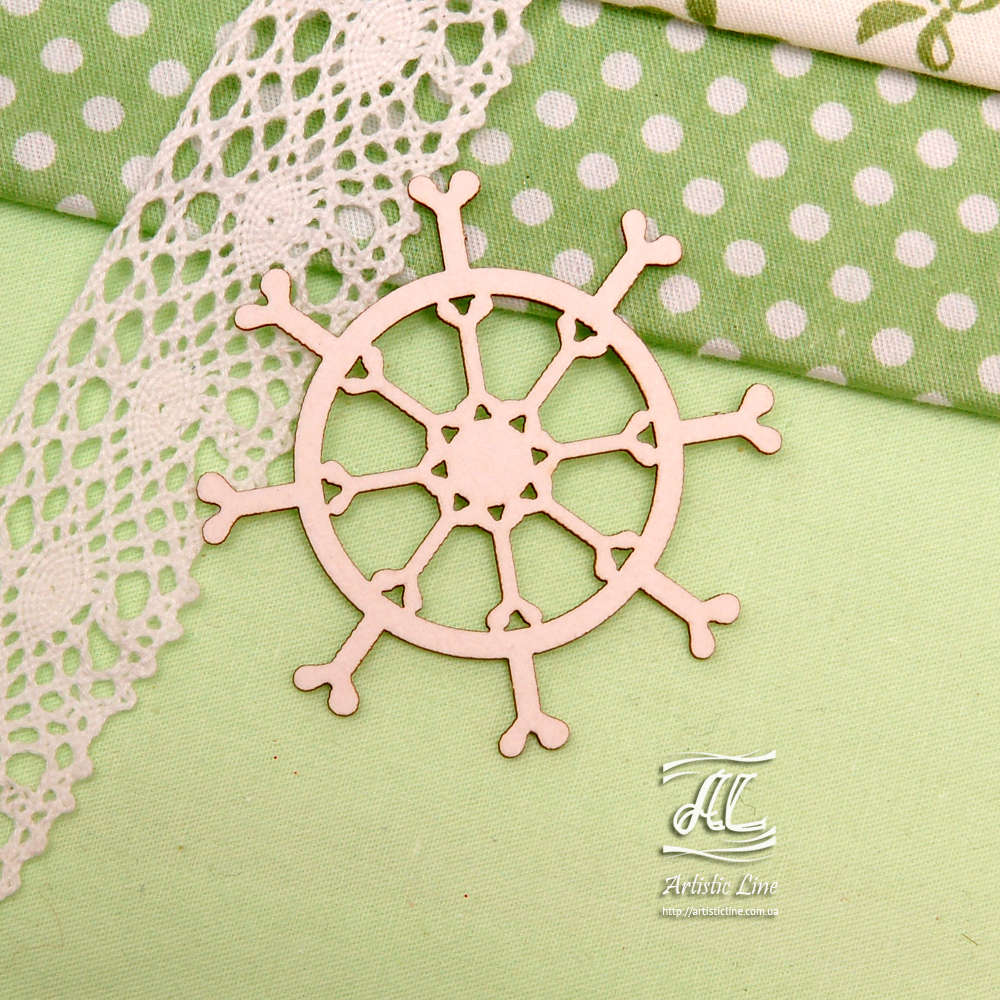 Чіпборд, Штурвал пірата, 4,5х4,5 см, Artistic Line