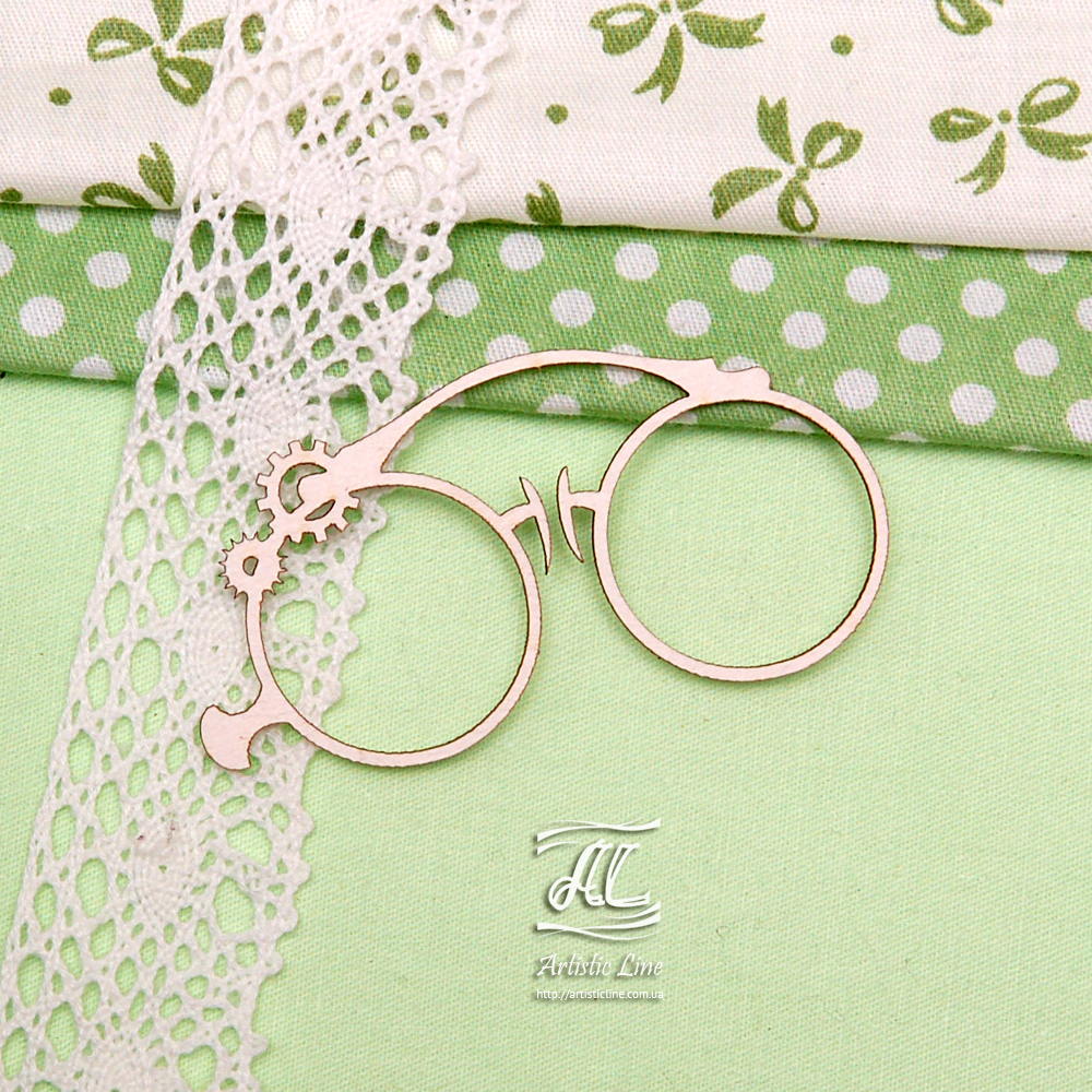 Чипборд, Пенсне, 6х3 см, Artistic Line