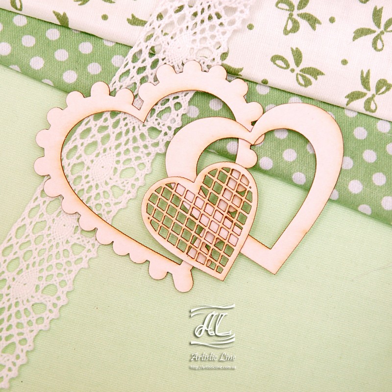 Набір чіпбордов, Серця 05, 7х6 см, Artistic Line