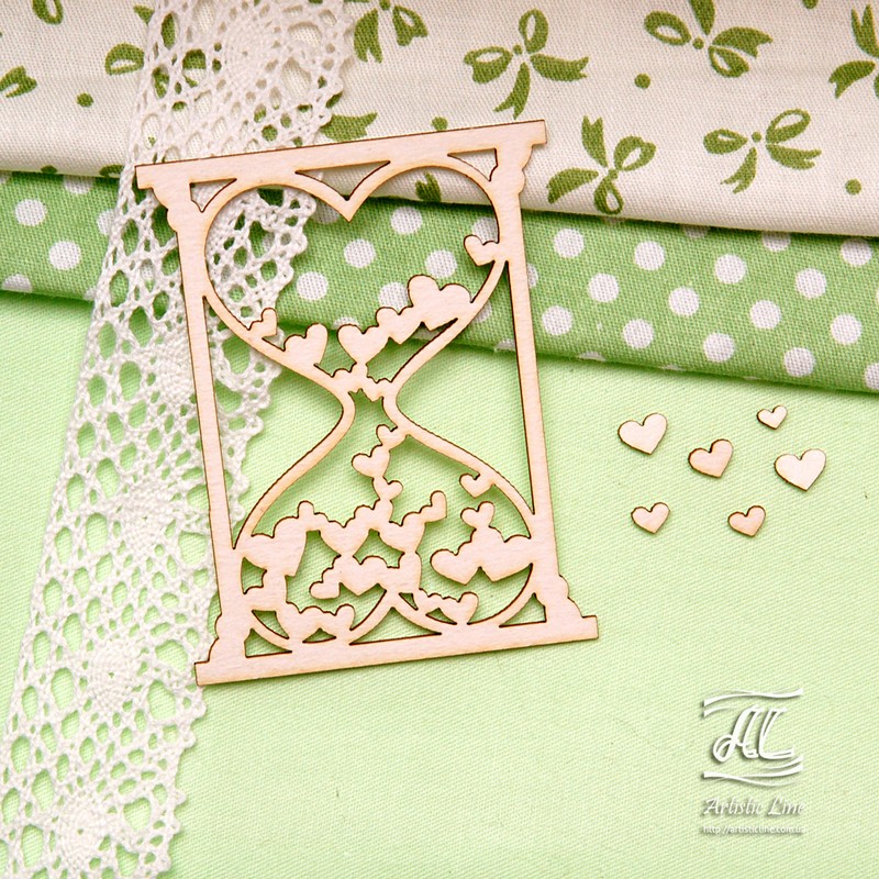 Чипборд, Песочные часы, 7х5 см, Artistic Line