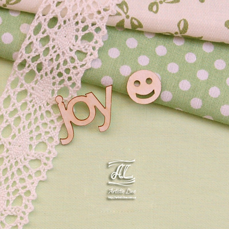Чіпборд, напис Joy, 4,5х2 см, Artistic Line