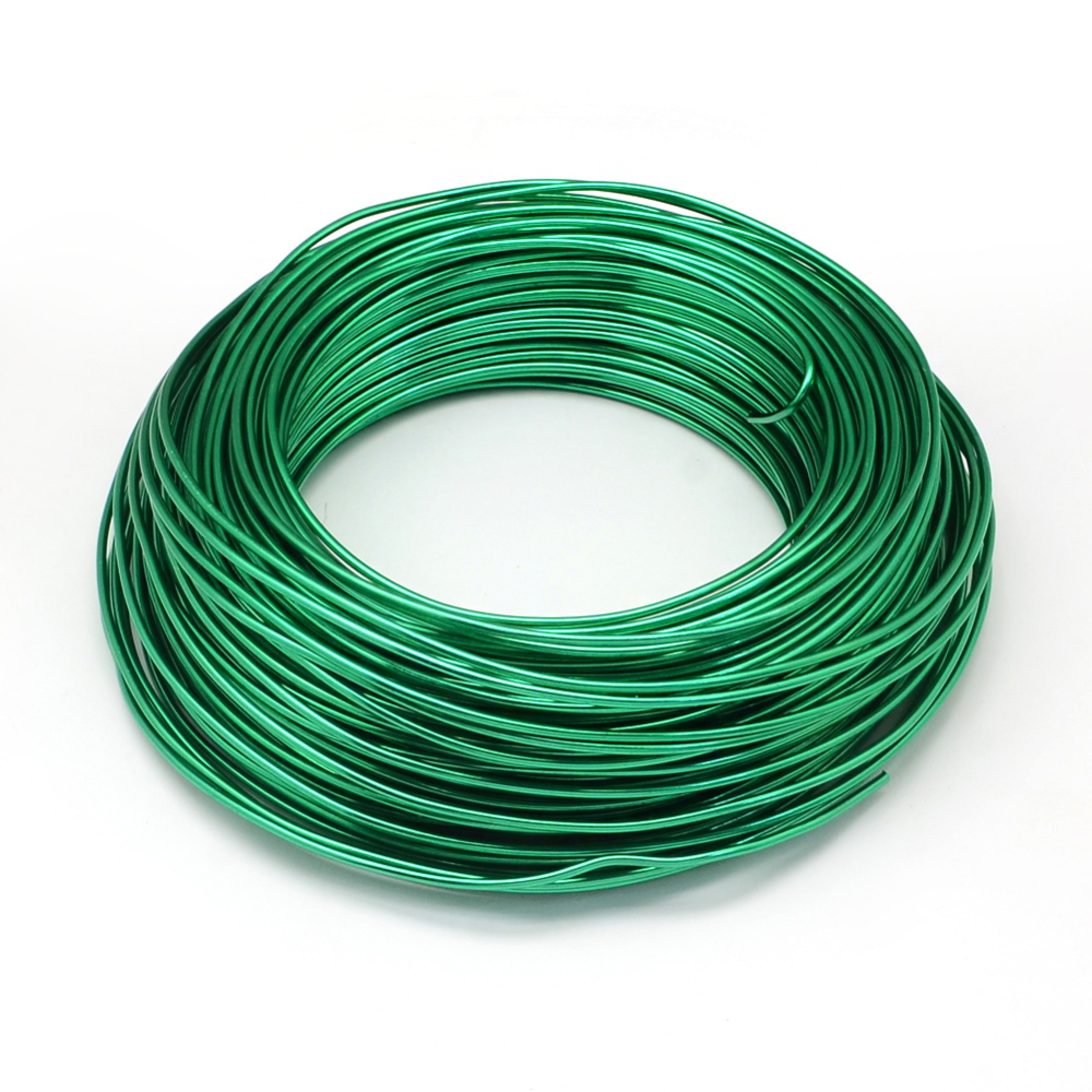 Проволока для рукоделия, цвет зеленый, 22 номер, 0.6 мм, 1 м