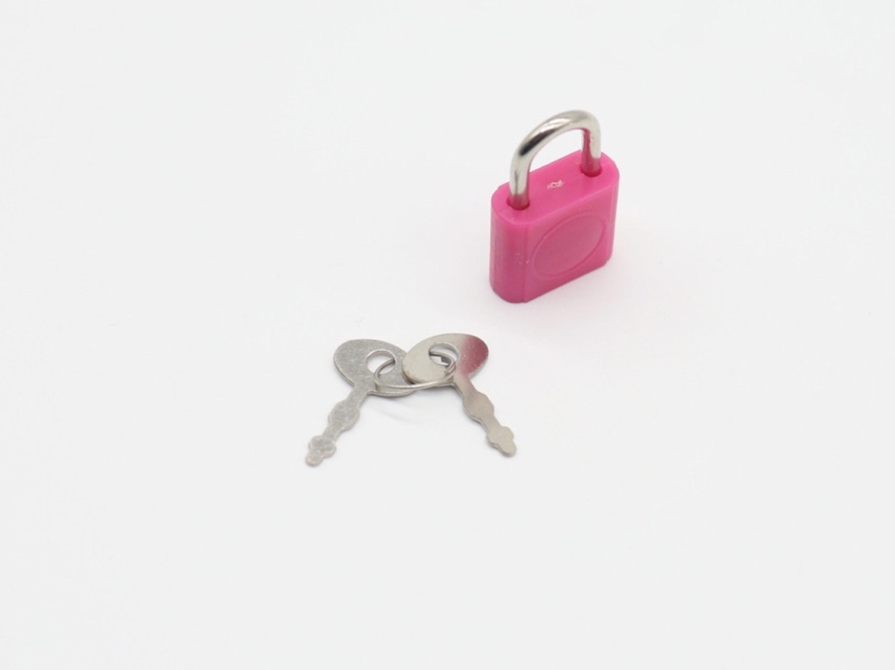 Замочок і ключ для альбому, шкатулки, рожевий, 30 * 18 мм