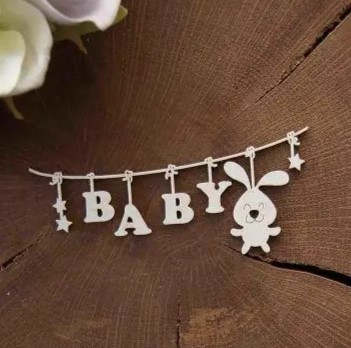 Чіпборд Підвіска дитяча із зайчиком Baby WOODChic
