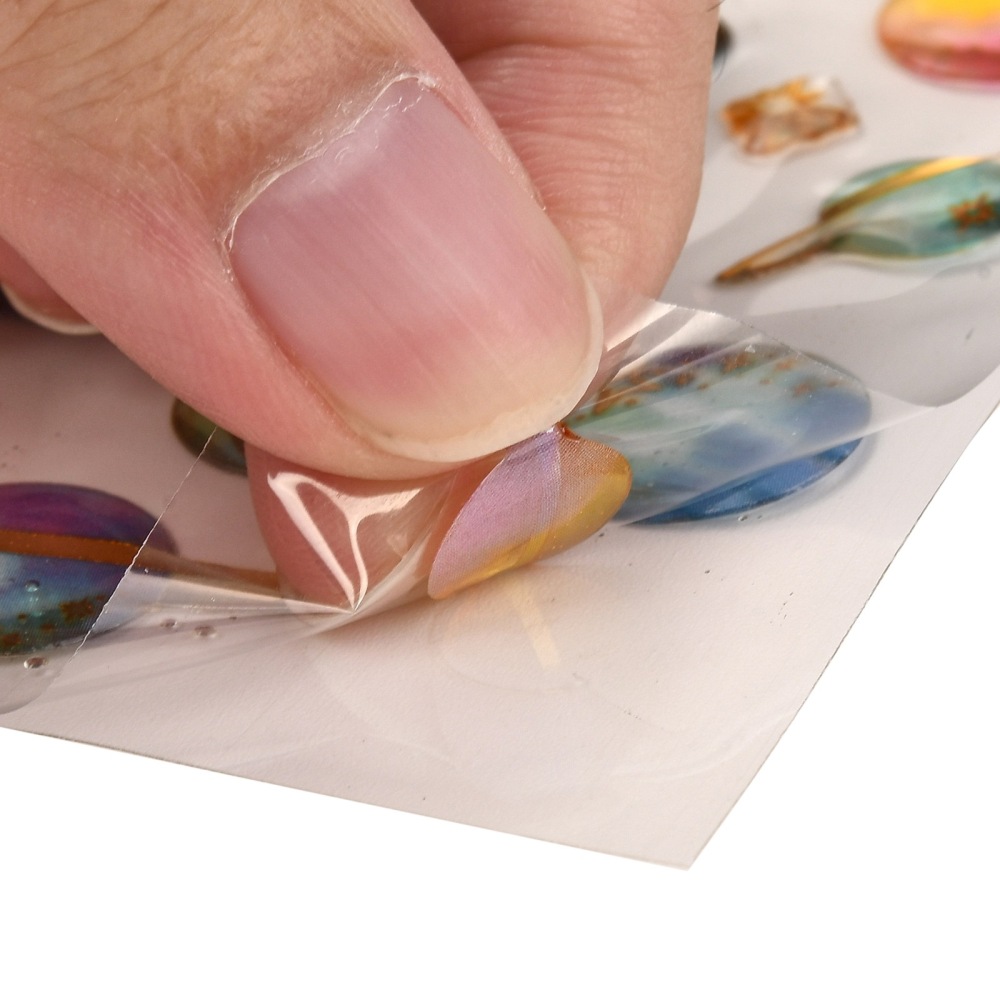 Набір епоксидних наклейок Космос, розмір аркушу 18х9 см