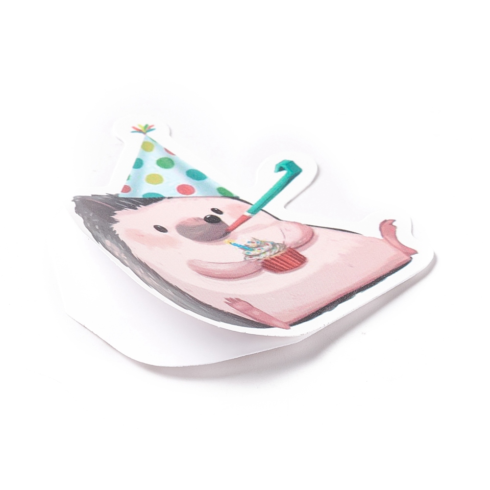 Набор наклеек, бумага, Ежики, размер 4-7 см, 50 шт