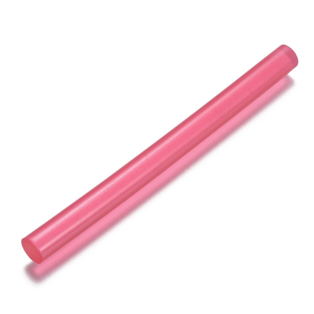 Воск в стержне на основе силикона, 10 х 0.7 см, цвет ярко-розовый прозрачный,  1шт.
