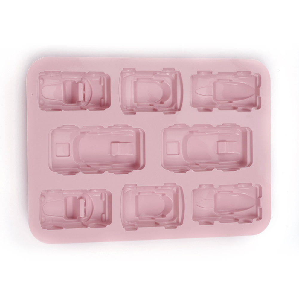 Силиконовый молд, Машинки, розовый, 318x231x45 мм
