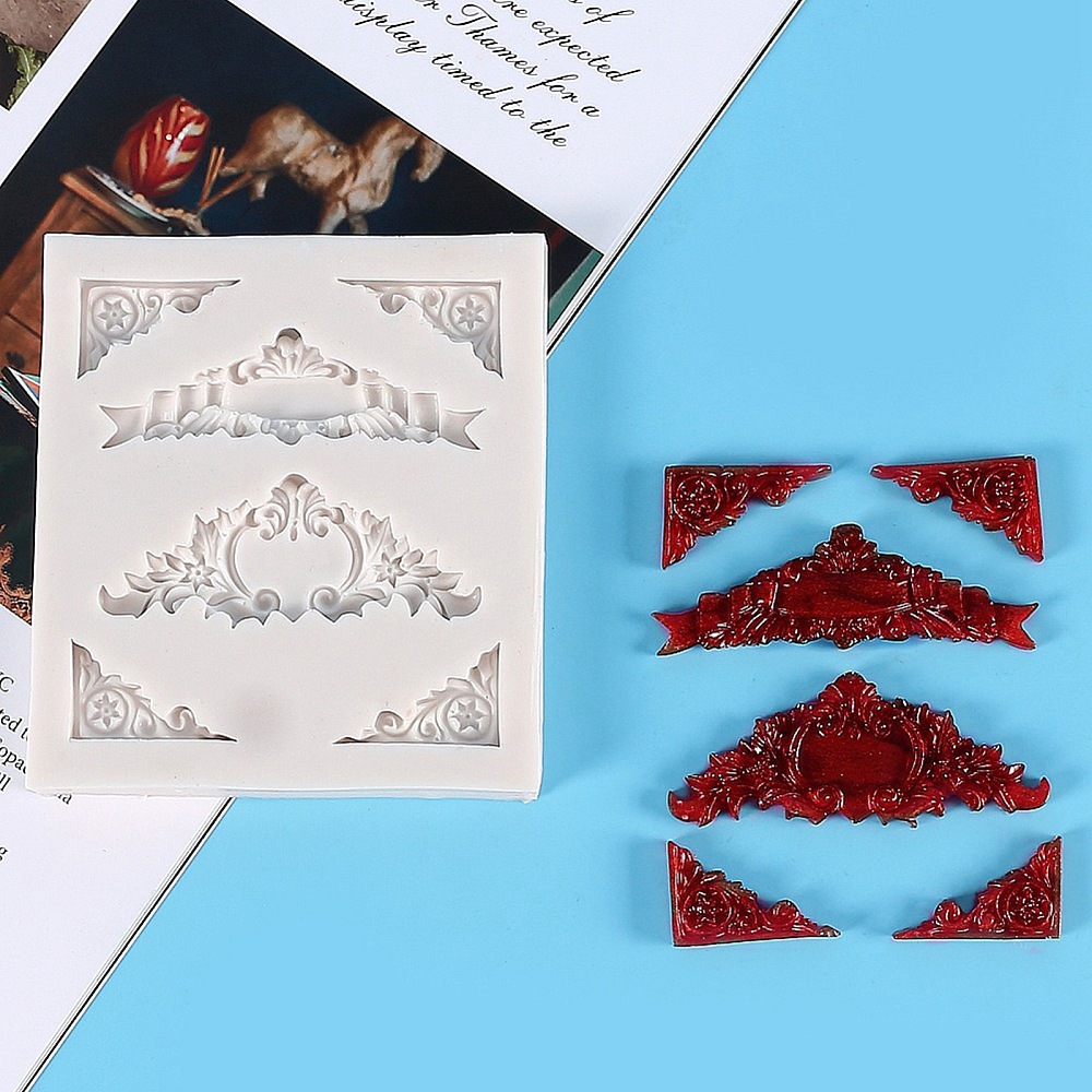 Силіконовий молд Кутики візерунки, 102х92 мм