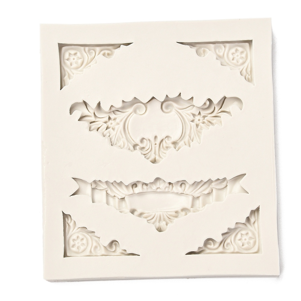 Силіконовий молд Кутики візерунки, 102х92 мм