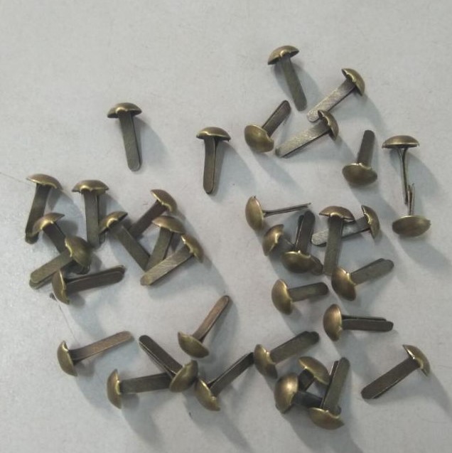 Набір міні металевих брадсів, колір бронза, 20 шт, 4.5 мм