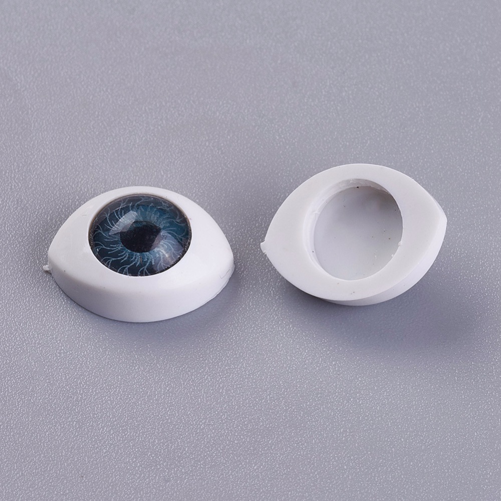 Глаз для кукол и игрушек, синий, 10.5х14.6 мм