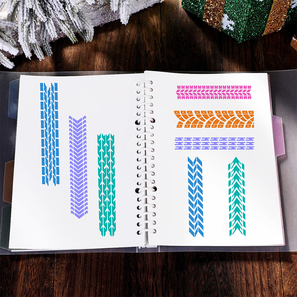 Силиконовый штамп Следы шин, 11х16 см