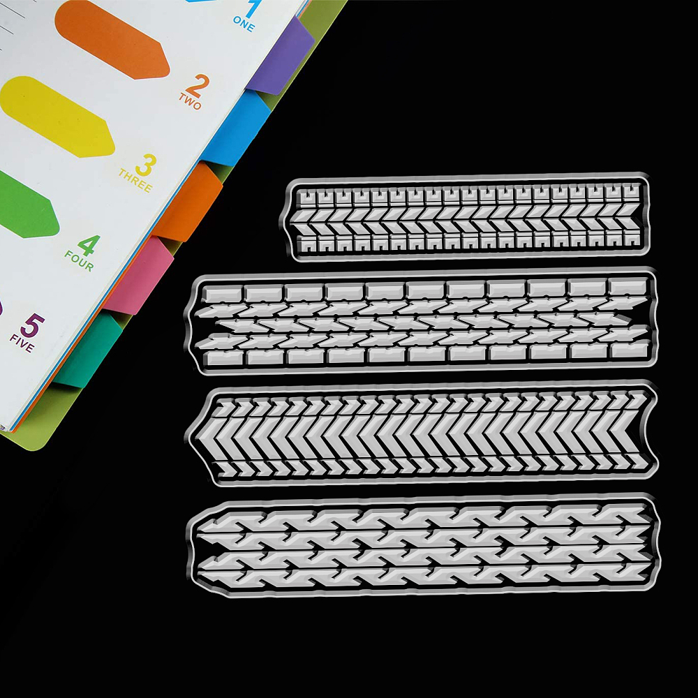 Силиконовый штамп Следы шин, 11х16 см