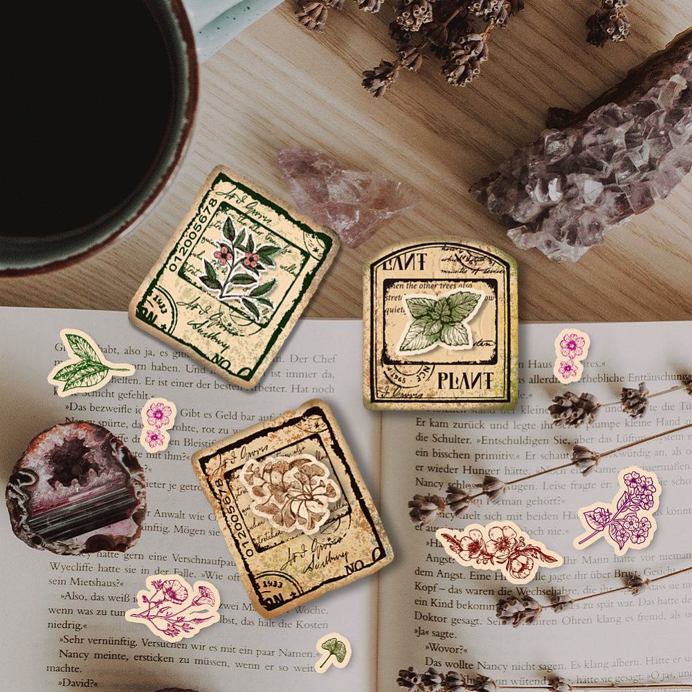 Силиконовый штамп Теги растительный мир, 11х16 см