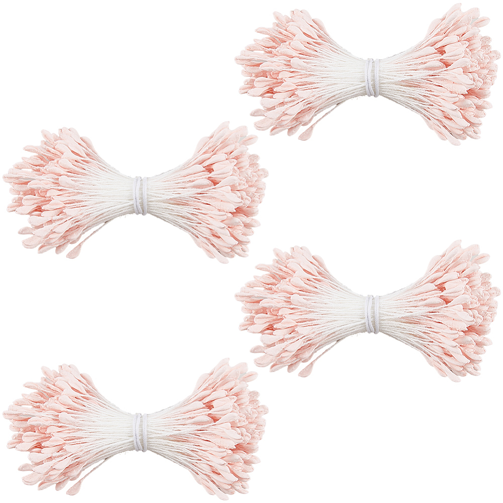 Набор тычинок для цветов, 30 веточек, розовый, 60x3х2 мм