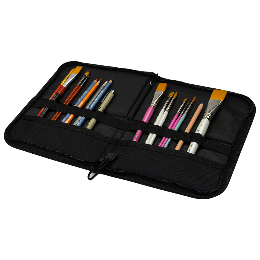 Пенал для кистей 20*25см, черный, D.K.Art & Craft