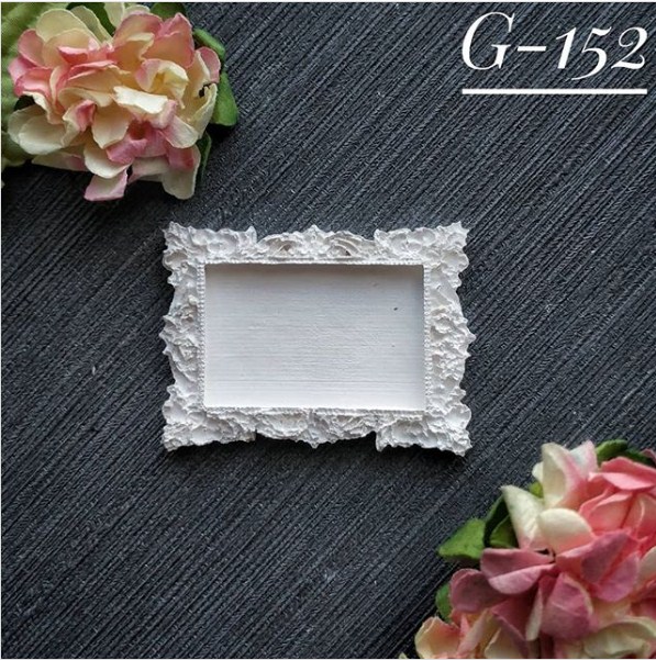 Украшение из гипса, Вензель табличка 152, 45х35 мм, Decor Kram