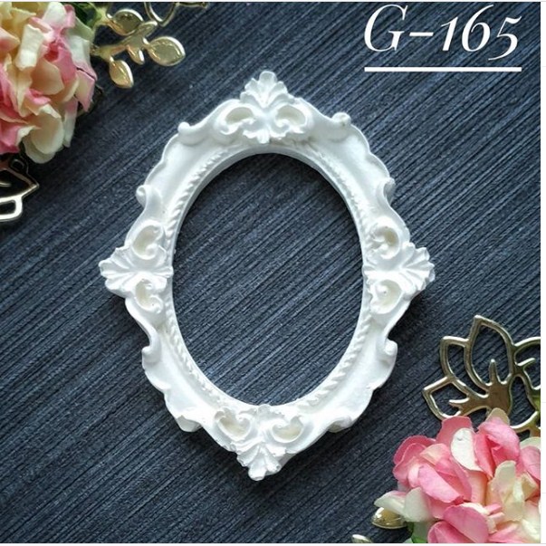 Украшение из гипса, Вензель рамка 165, 70х58 мм, Decor Kram