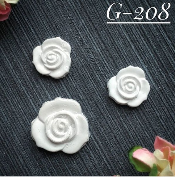 Набор украшений из гипса, Розочки 208, 3 шт, Decor Kram