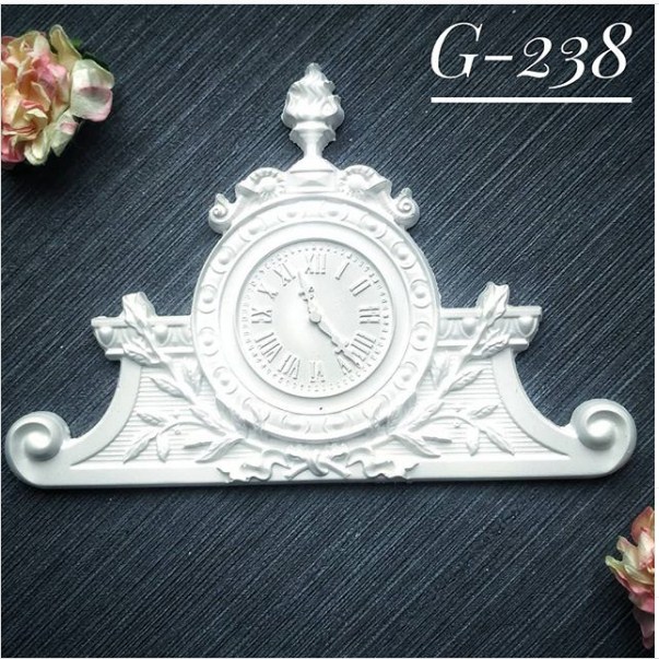 Украшение из гипса, Винтажные часы 238, 135х90 мм, Decor Kram