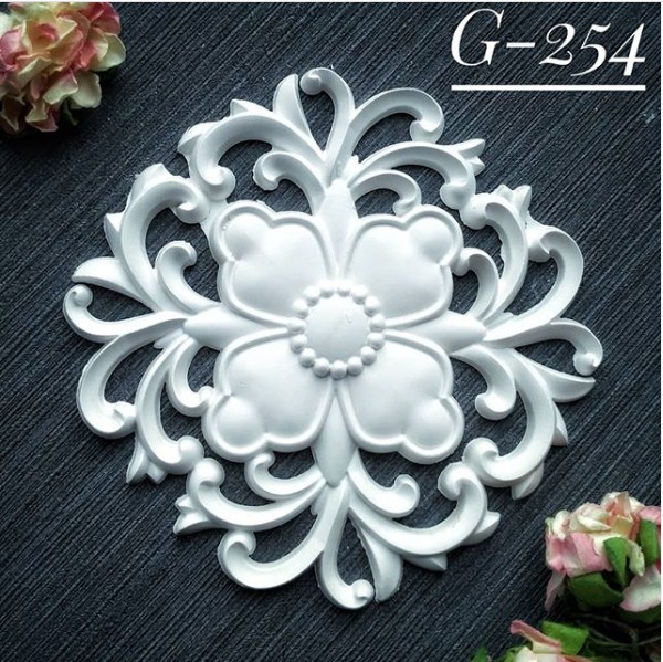 Украшение из гипса, Вензель 254, 100х100 мм, Decor Kram