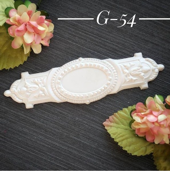 Прикраса з гіпсу, Вензель 54, 118х35 мм, Decor Kram