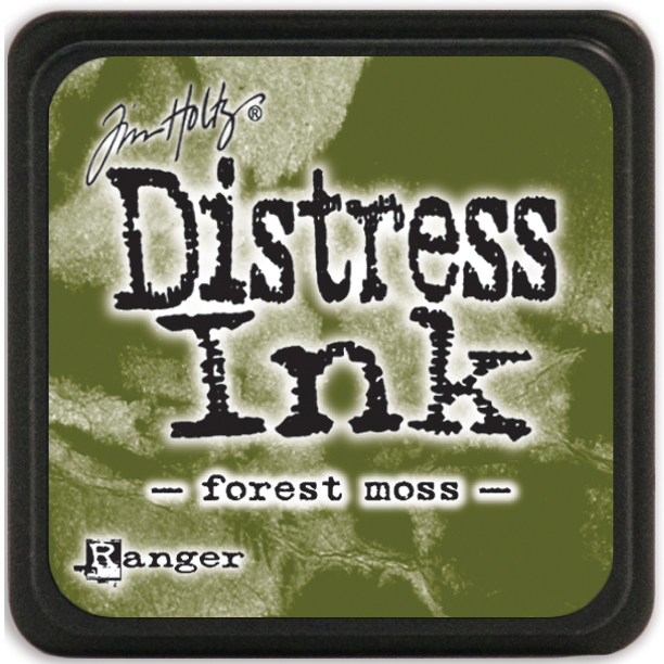 Мини подушечка с чернилами для штампинга Distress Forest Moss, 2,5 см, Tim Holtz