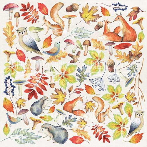 Лист з картинками для вирізання Colors of Autumn 30,5х30,5 см