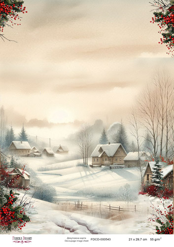 Декупажна карта #543, 21x29,7см, Фабрика Декору