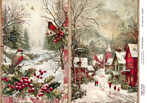 Декупажная карта #559, 21x29,7см, Фабрика Декору