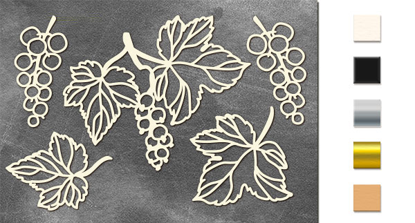 Набір чіпбордів, Summer botanical diary, # 688, бежевий, 10х15 см, Фабрика Декору
