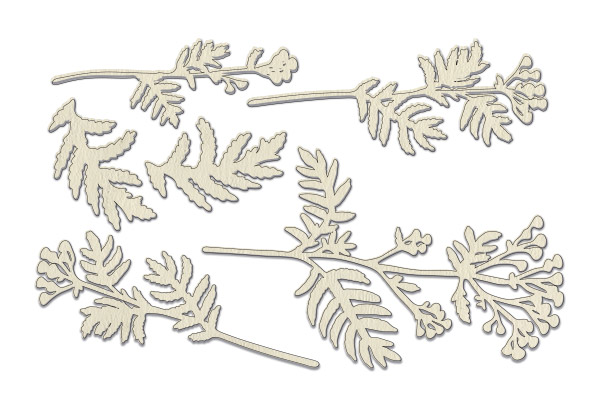 Набір чіпбордів, Summer botanical diary, # 690, бежевий, 10х15 см, Фабрика Декору