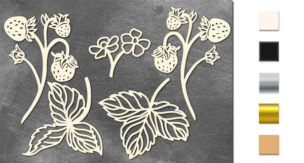 Набір чіпбордів, Summer botanical diary, # 695, бежевий, 10х15 см, Фабрика Декору