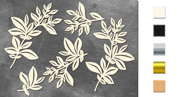 Набір чіпбордів, Summer botanical diary, # 697, бежевий, 10х15 см, Фабрика Декору