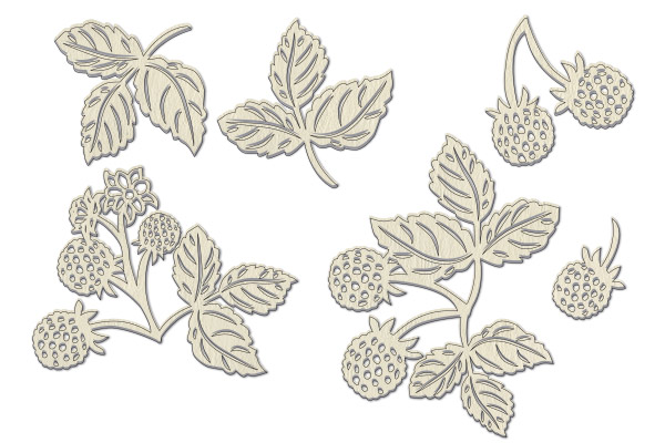 Набір чіпбордів, Summer botanical diary, # 699, бежевий, 10х15 см, Фабрика Декору