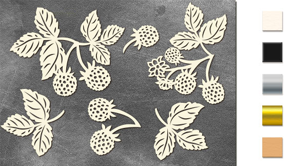 Набір чіпбордів, Summer botanical diary, # 699, бежевий, 10х15 см, Фабрика Декору