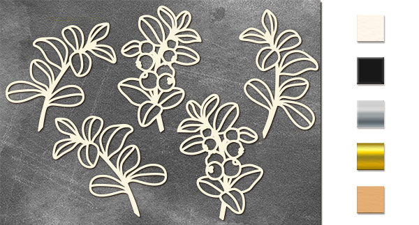 Набір чіпбордів, Summer botanical diary, # 705, бежевий, 10х15 см, Фабрика Декору