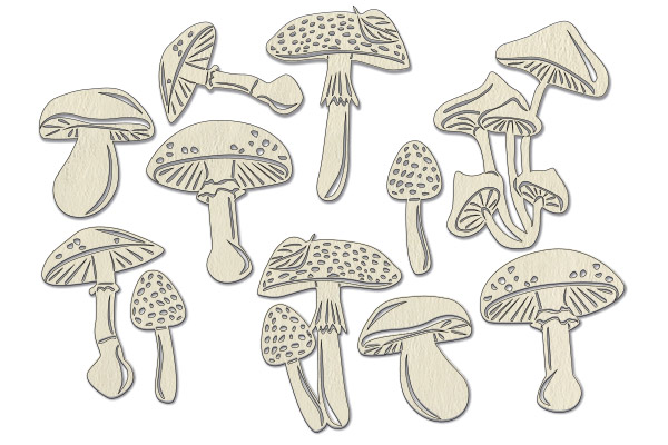 Набір чіпбордів, Autumn botanical diary, # 742, бежевий, 10х15 см, Фабрика Декору