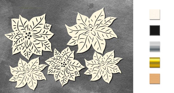 Набор чипбордов, Winter botanical diary, #758 бежевый, 10х15 см, Фабрика Декора