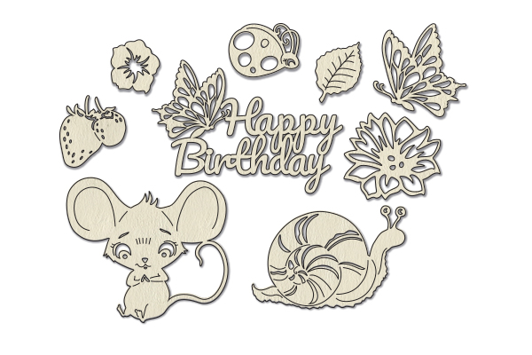 Набір чіпбордів Happy mouse day 10х15 см #786, Фабрика Декору
