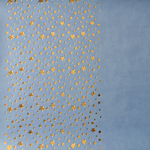 Шкірзам з тисненням золотою фольгою Golden Stars Heavenly, розмір 500мм х 250мм, Фабрика Декору